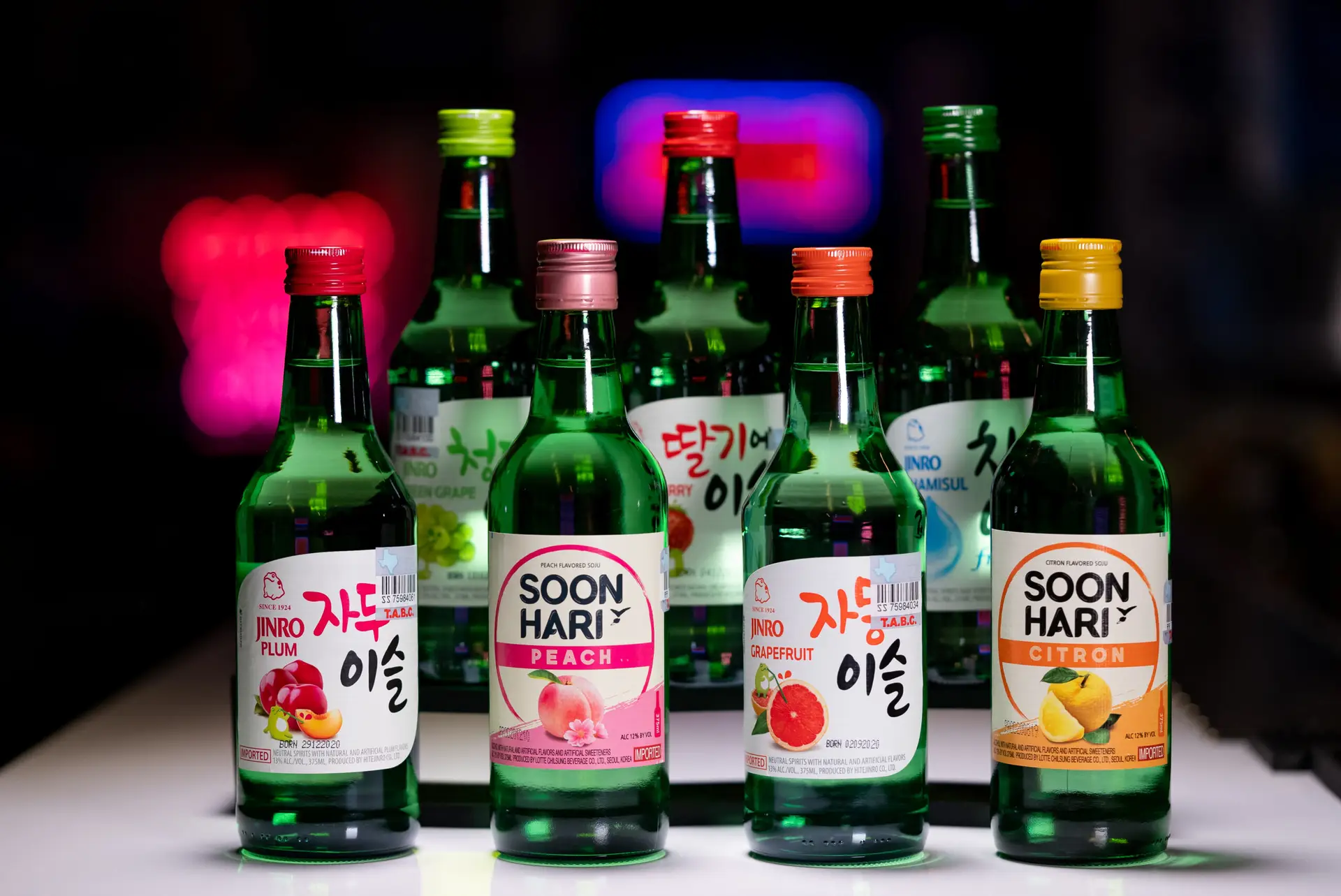 Bottles of Soju